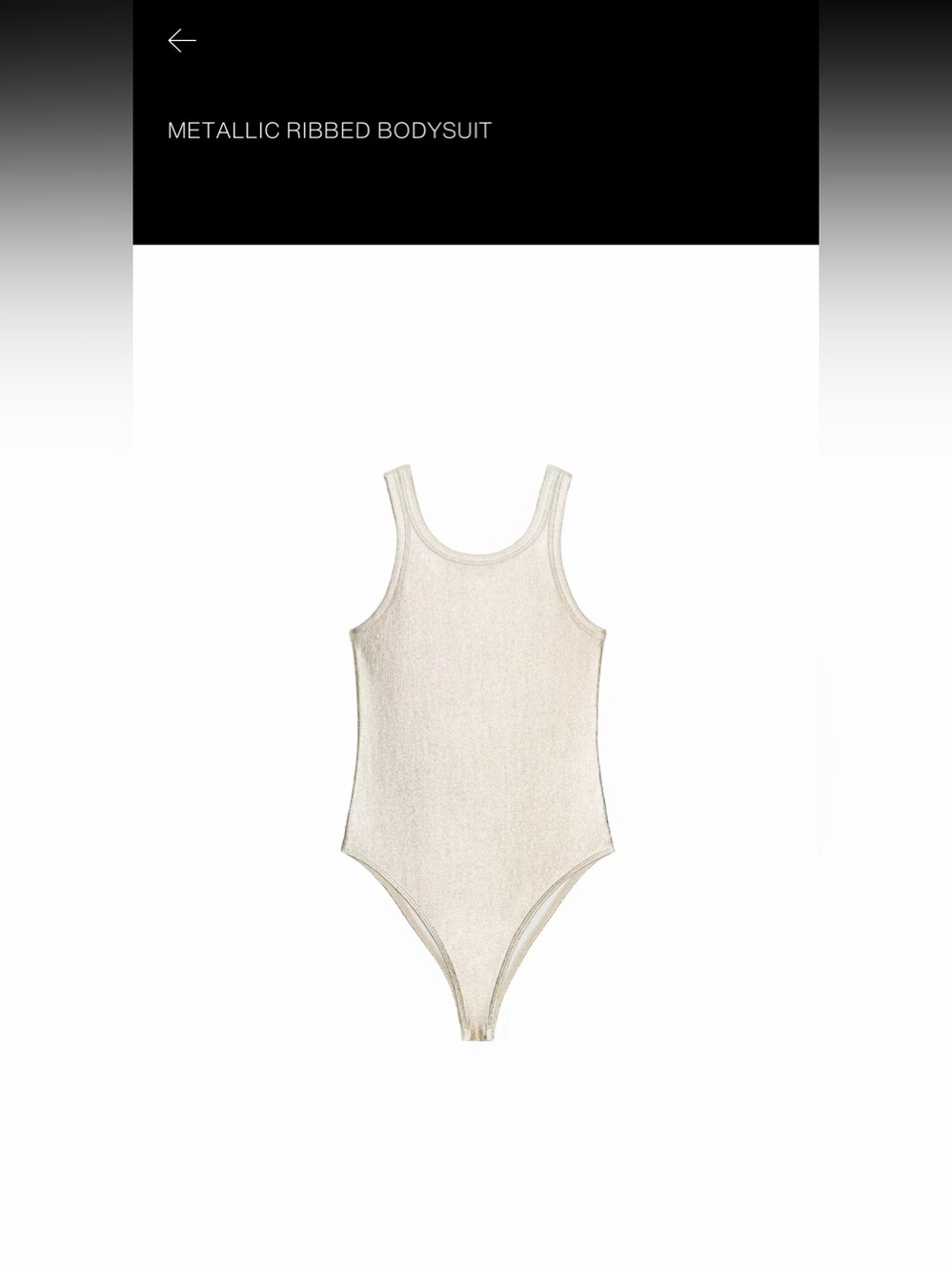 Zara Metallic Bodysuit